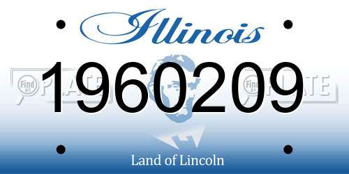 1960209 Illinois License Plate