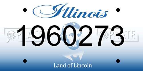 1960273 Illinois License Plate