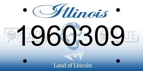 1960309 Illinois License Plate