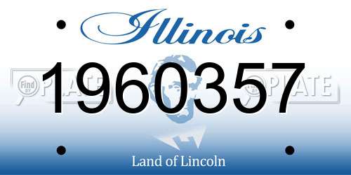 1960357 Illinois License Plate