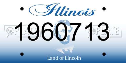 1960713 Illinois License Plate