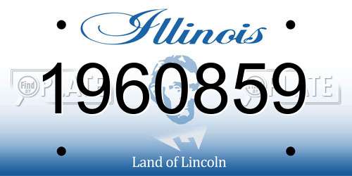 1960859 Illinois License Plate