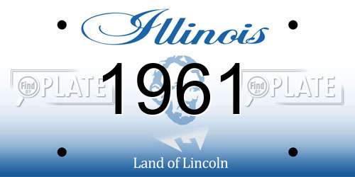 1961 Illinois License Plate