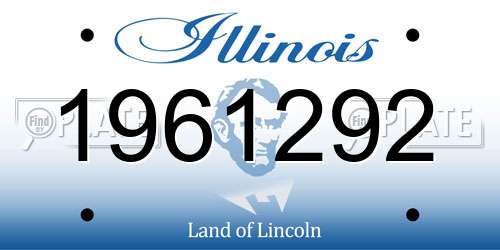 1961292 Illinois License Plate