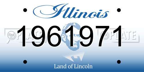 1961971 Illinois License Plate