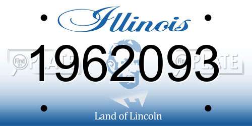 1962093 Illinois License Plate