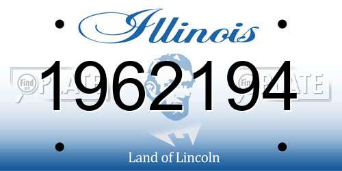 1962194 Illinois License Plate