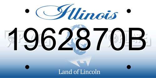 1962870B Illinois License Plate