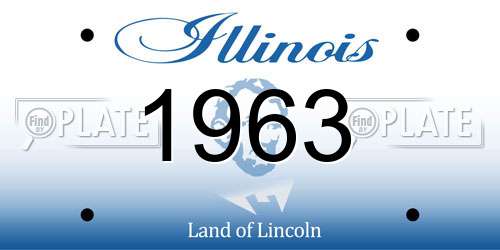 1963 Illinois License Plate