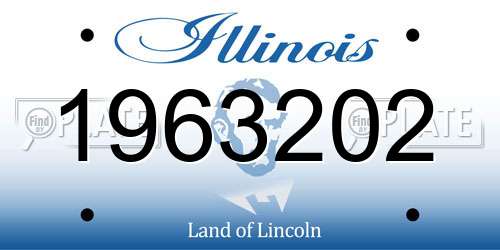 1963202 Illinois License Plate