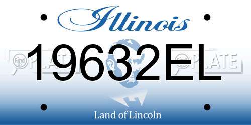19632EL Illinois License Plate