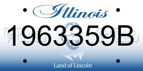 1963359B Illinois License Plate