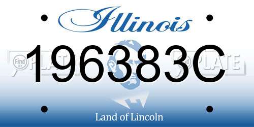 196383C Illinois License Plate