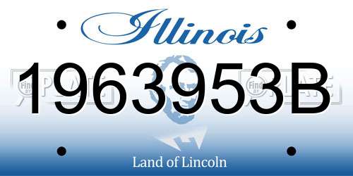 1963953B Illinois License Plate