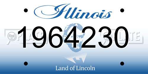1964230 Illinois License Plate