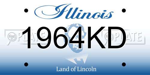 1964KD Illinois License Plate