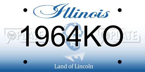 1964KO Illinois License Plate