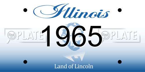 1965 Illinois License Plate