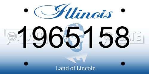 1965158 Illinois License Plate