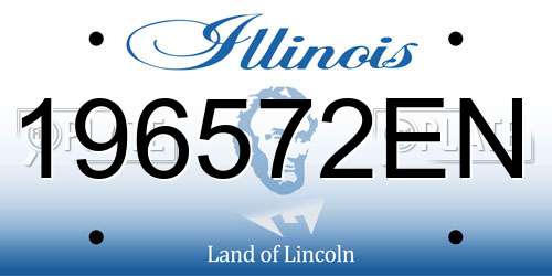 196572EN Illinois License Plate