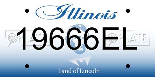 19666EL Illinois License Plate