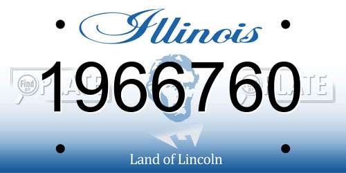 1966760 Illinois License Plate