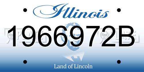 1966972B Illinois License Plate