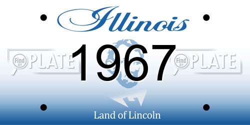 1967 Illinois License Plate