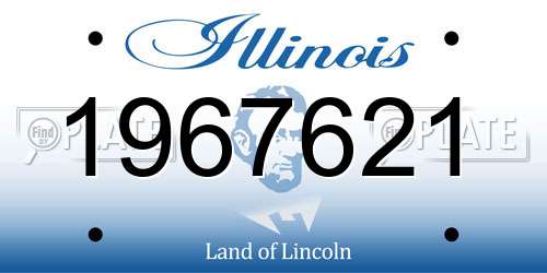 1967621 Illinois License Plate