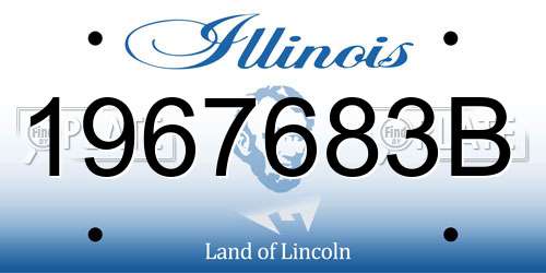1967683B Illinois License Plate