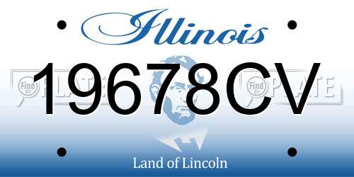 19678CV Illinois License Plate