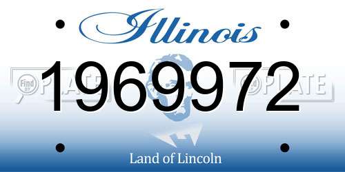 1969972 Illinois License Plate