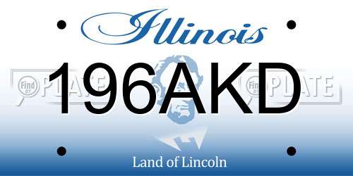 196AKD Illinois License Plate
