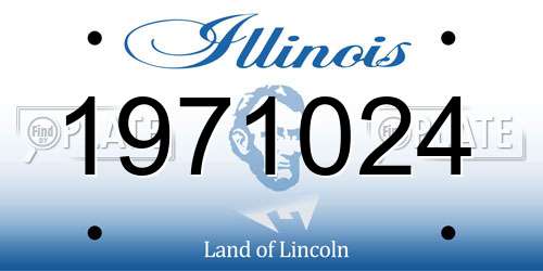 1971024 Illinois License Plate