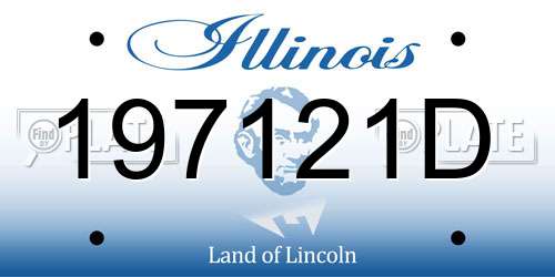 197121D Illinois License Plate