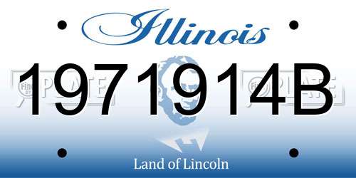 1971914B Illinois License Plate