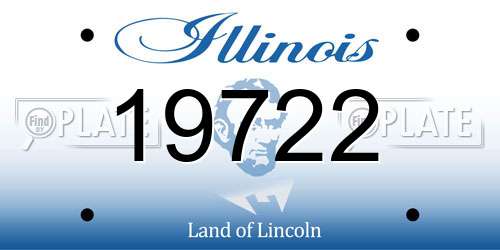 19722 Illinois License Plate