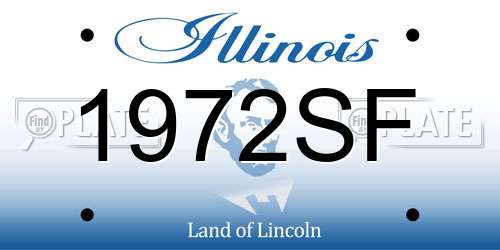 1972SF Illinois License Plate