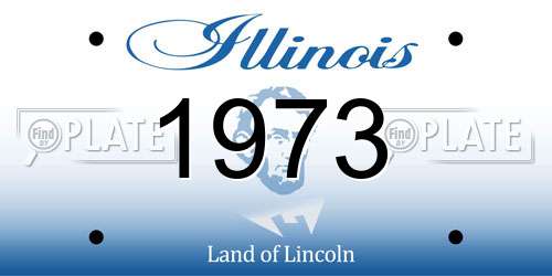1973 Illinois License Plate