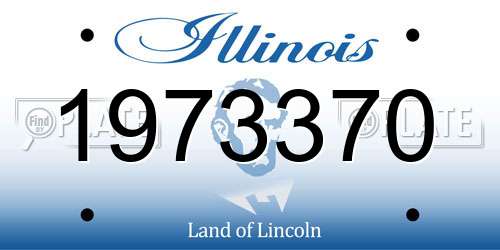 1973370 Illinois License Plate