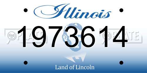 1973614 Illinois License Plate