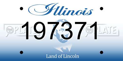 197371 Illinois License Plate