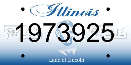 1973925 Illinois License Plate
