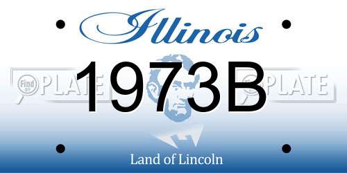 1973B Illinois License Plate