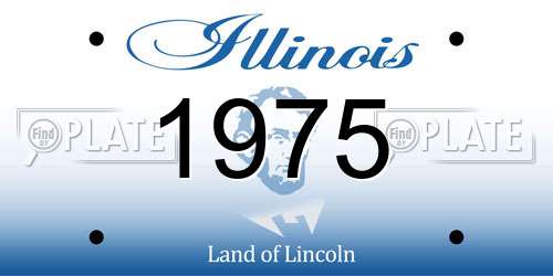 1975 Illinois License Plate