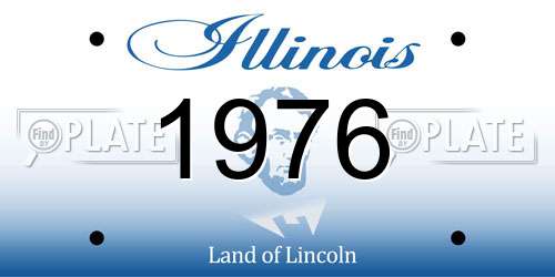 1976 Illinois License Plate