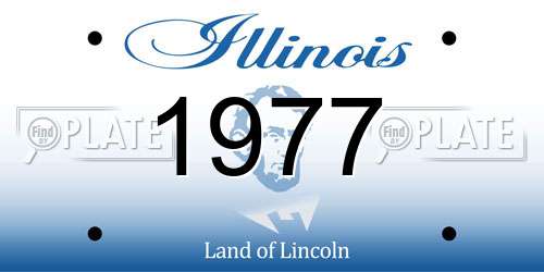 1977 Illinois License Plate