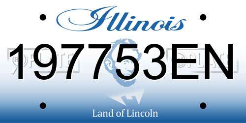 197753EN Illinois License Plate