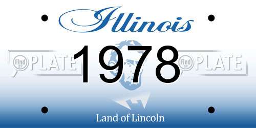1978 Illinois License Plate