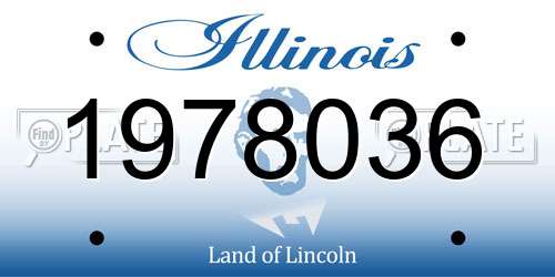 1978036 Illinois License Plate